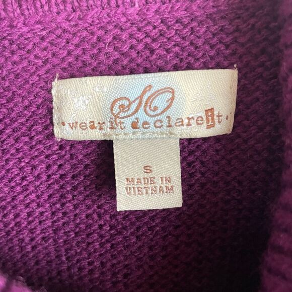 Wear It Declare It Purple Turtleneck Sweater Dress Size S EUC - Picture 6 of 7